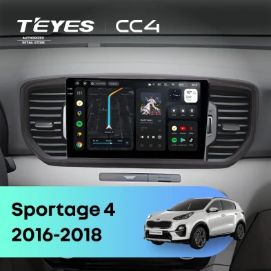 Штатная магнитола Teyes CC4 6/64 Kia Sportage 4 (2016-2018) Тип-B (черная)