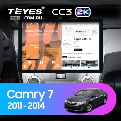 Штатная магнитола Teyes CC3 2K 4/32 Toyota Camry 7 XV 50 55 (2011-2014) F4 (13")