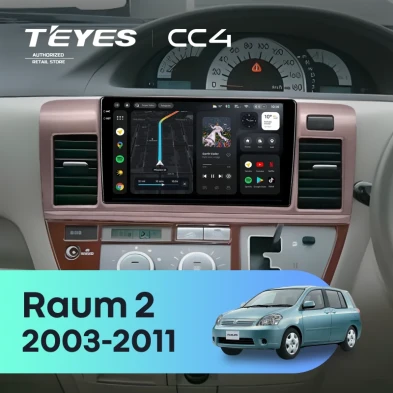 Штатная магнитола Teyes CC4 8/128 Toyota Raum 2 (2003-2011)