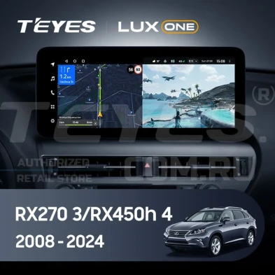 Штатная магнитола Teyes LUX ONE 6/128 Lexus RX270 3 RX450h 3 AL10 (2008-2015) Тип-C