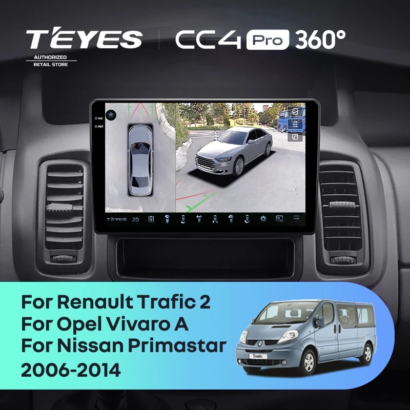 Штатная магнитола Teyes CC4 Pro 360 12/256 Opel Vivaro A (2006-2014) Тип-B