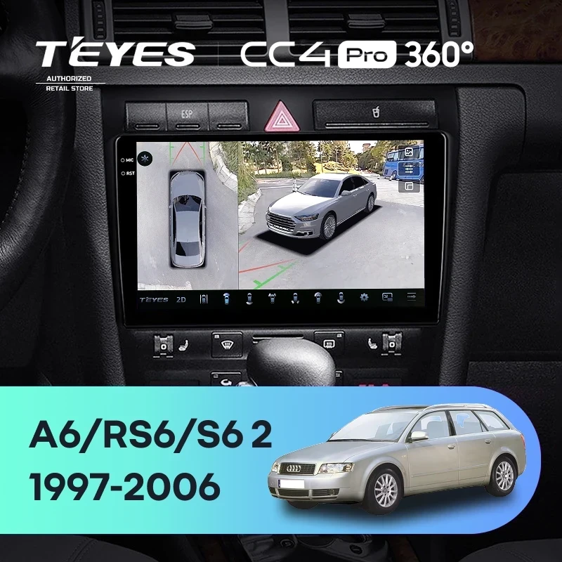 Штатная магнитола Teyes CC4 Pro 360 8/128 Audi RS6 1 (2002-2006)