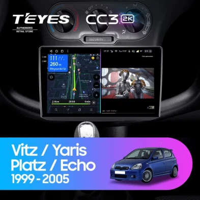 Штатная магнитола Teyes CC3 2K 4/64 Toyota Vitz XP10 (1999-2005) F1