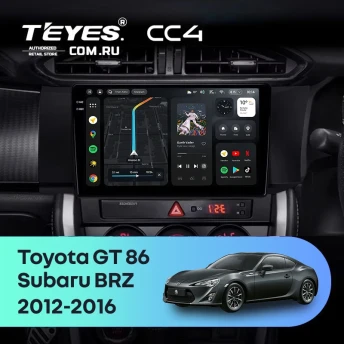 Штатная магнитола Teyes CC4 6/64 Toyota GT 86 (2012-2016) Правый руль