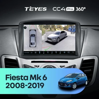 Штатная магнитола Teyes CC4 Pro 360 8/128 Ford Fiesta Mk 6 (2008-2019) F2 Тип-A