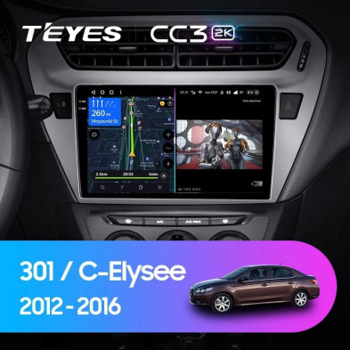 Штатная магнитола Teyes CC3 2K 4/64 Citroen C-Elysee (2012-2016) F2