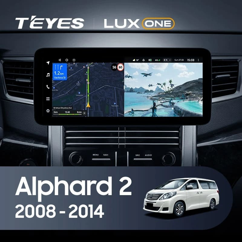 Штатная магнитола Teyes LUX ONE 4/64 Toyota Alphard 2 H20 (2008-2014) Тип-A