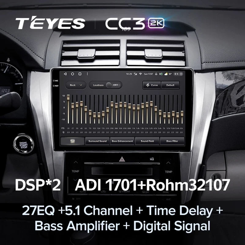 Штатная магнитола Teyes CC3 2K 4/32 Toyota Camry 7 XV 50 55 (2014-2017) F4