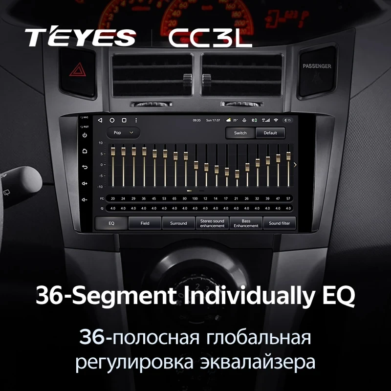 Штатная магнитола Teyes CC3L 4/32 Toyota Yaris 2 XP90 (2005-2012) F2