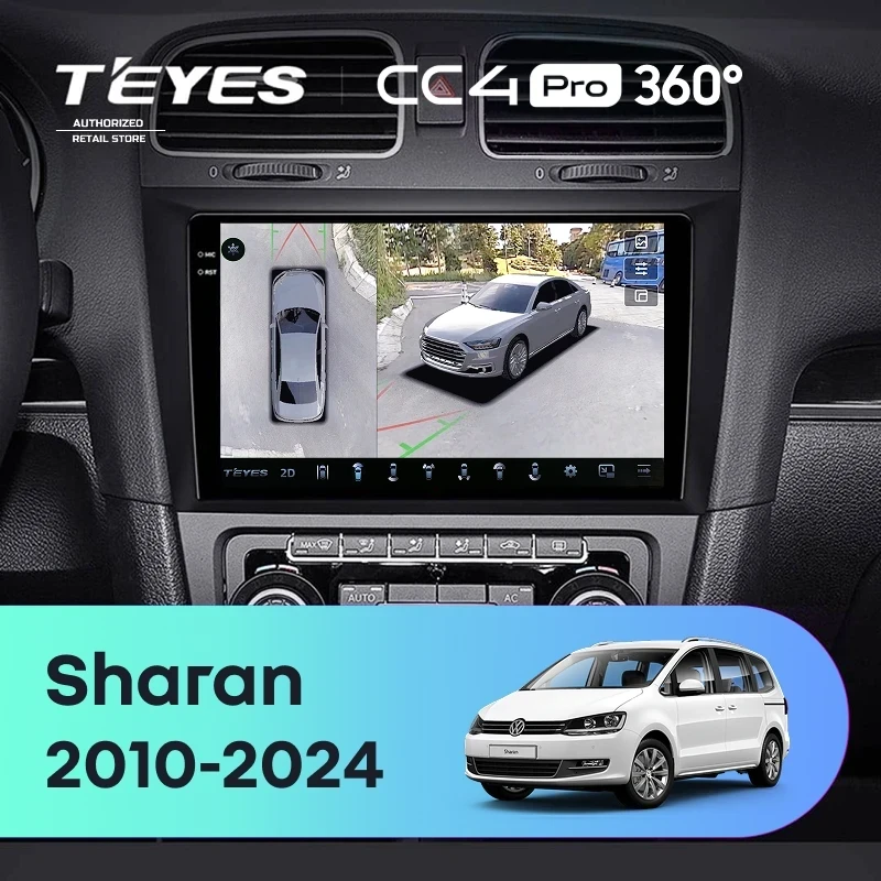 Штатная магнитола Teyes CC4 Pro 360 8/128 Volkswagen Sharan (2010-2024)
