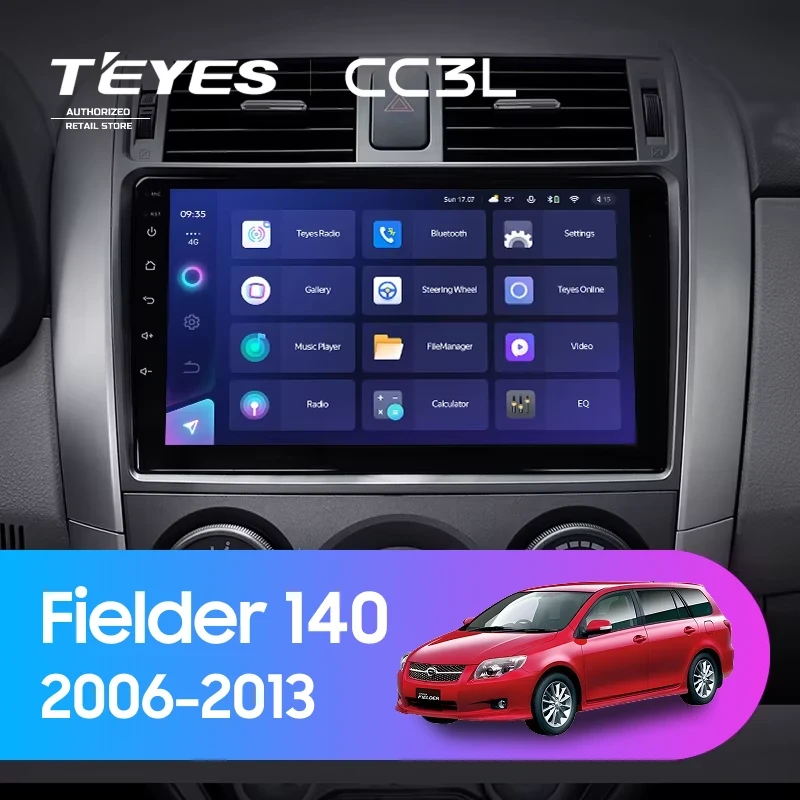 Штатная магнитола Teyes CC3L 4/32 Toyota Corolla Fielder 140 (2006-2013) Тип-B