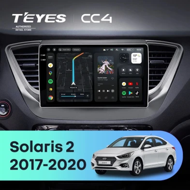 Штатная магнитола Teyes CC4 6/64 Hyundai Solaris 2 (2017-2020) F1 Тип-A