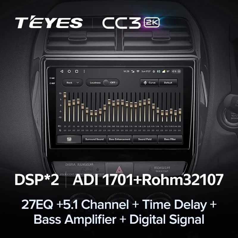 Штатная магнитола Teyes CC3 2K 4/32 Mitsubishi ASX (2016-2026) Тип-A Правый руль