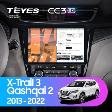 Штатная магнитола Teyes CC3 2K 4/32 Nissan Qashqai 2 (2013-2021) F2 Тип-AВ (11")