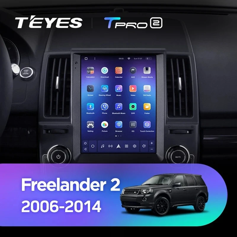 Штатная магнитола Tesla style Teyes TPRO 2 4/64 Land Rover Freelander 2 (2006-2012) Тип-B