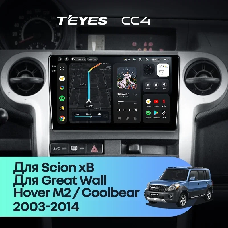 Штатная магнитола Teyes CC4 8/128 Great Wall Hover M2 Coolbear (2009-2014)