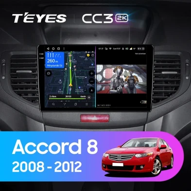 Штатная магнитола Teyes CC3 2K 6/128 Honda Accord 8 (2008-2012)