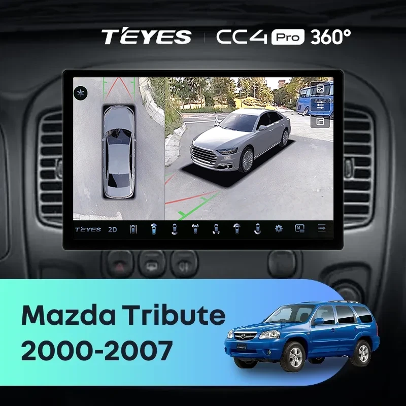 Штатная магнитола Teyes CC4 Pro 360 12/256 Mazda Tribute (2000-2007) (13")