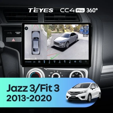 Штатная магнитола Teyes CC4 Pro 360 8/128 Honda Jazz 3 (2015-2020) Тип-A (11")