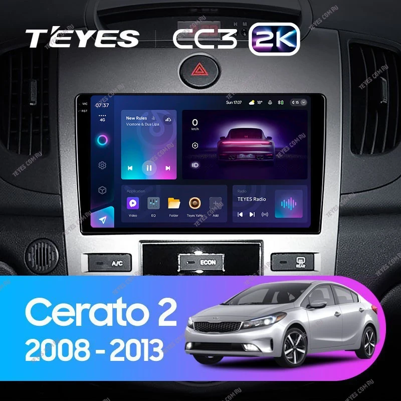 Штатная магнитола Teyes CC3 2K 6/128 Kia Cerato 2 TD (2008-2013) F1