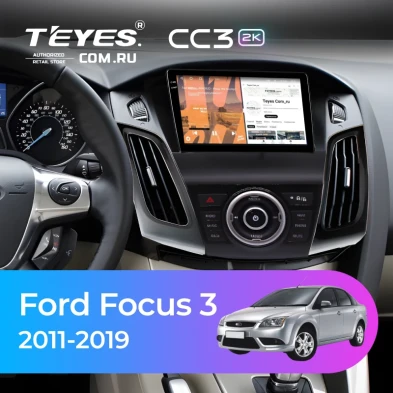 Штатная магнитола Teyes CC3 2K 4/64 Ford Focus 3 (2011-2019) (черная) F3