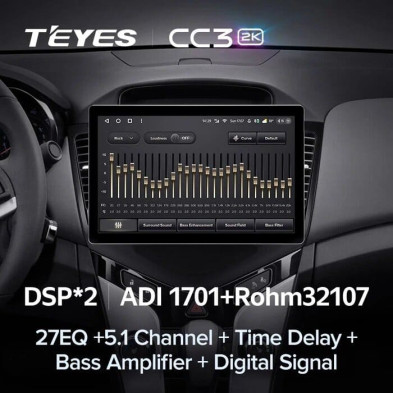 Штатная магнитола Teyes CC3 2K 4/64 Chevrolet Cruze J300 (2008-2014) (13")