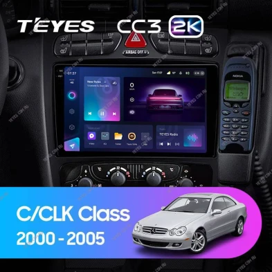 Штатная магнитола Teyes CC3 2K 4/32 Mercedes-Benz C/CLK-Class S203 W203 W209 A209 (2000-2005) F1