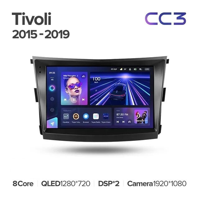 Штатная магнитола Teyes CC3L 4/64 SsangYong Tivoli (2015-2019)