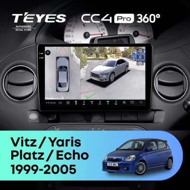 Штатная магнитола Teyes CC4 Pro 360 8/128 Toyota Vitz XP10 (1999-2005) F2