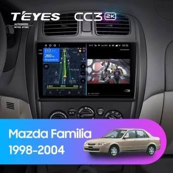 Штатная магнитола Teyes CC3 2K 6/128 Mazda Familia (BJ) (1998-2004)