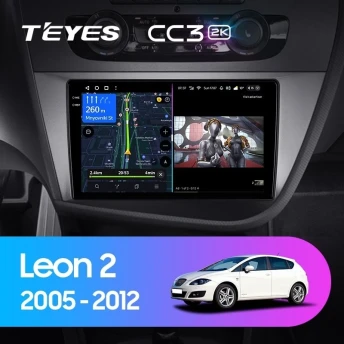 Штатная магнитола Teyes CC3 2K 360 6/128 Seat Leon 2 (2005-2012) F2