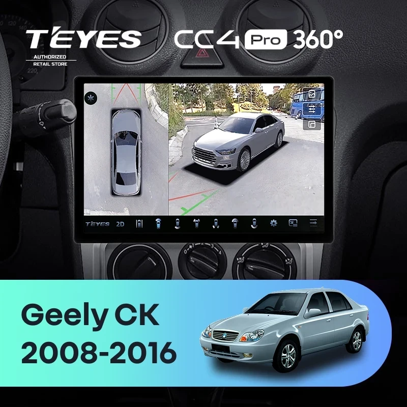Штатная магнитола Teyes CC4 Pro 360 8/128 Geely CK (2008-2016) (11")