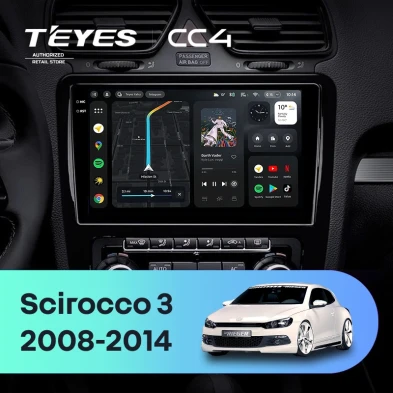 Штатная магнитола Teyes CC4 6/64 Volkswagen Scirocco (2008-2014) F1