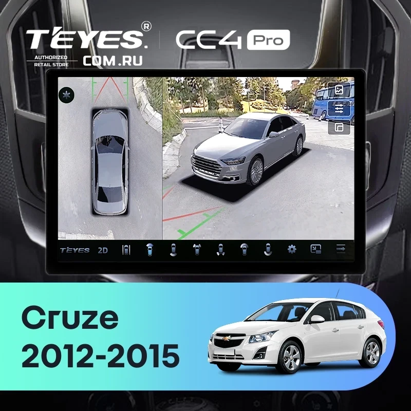 Штатная магнитола Teyes CC4 Pro 360 12/256 Chevrolet Cruze J300 J308 (2012-2015) F2 (13") (черная)