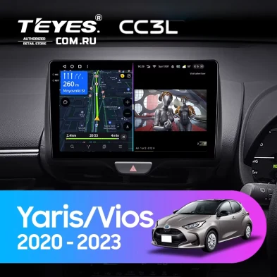 Штатная магнитола Teyes CC3L 4/32 Toyota Yaris (2020-2023) Правый руль