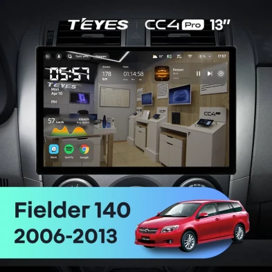 Штатная магнитола Teyes CC4 Pro 8/128 Toyota Corolla Fielder 140 (2006-2013) Тип-B (13")
