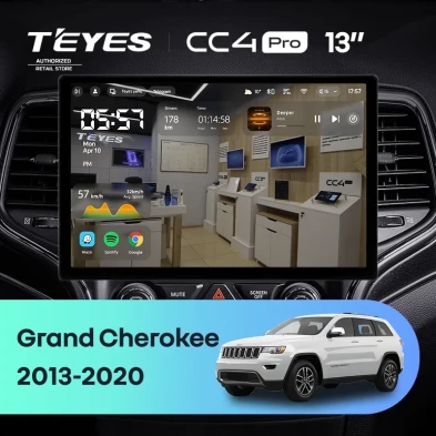 Штатная магнитола Teyes CC4 Pro 12/256 Jeep Grand Cherokee WK2 (2013-2020) F1 (13")