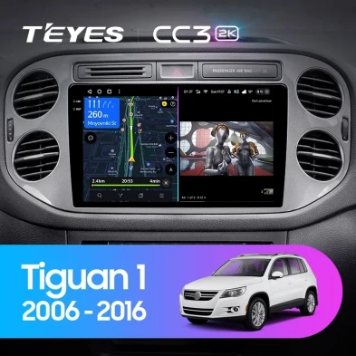 Штатная магнитола Teyes CC3 2K 6/128 Volkswagen Tiguan 1 NF (2006-2017) F2