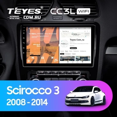 Штатная магнитола Teyes CC3L WiFi 2/32 Volkswagen Scirocco (2008-2014) F2