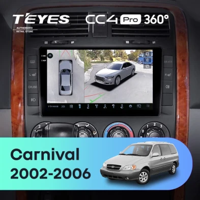 Штатная магнитола Teyes CC4 Pro 360 8/128 Kia Carnival UP GQ (2002-2006)