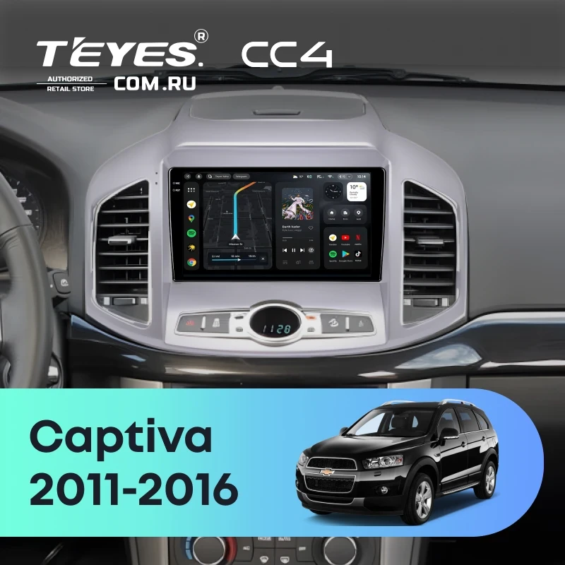 Штатная магнитола Teyes CC4 6/64 Chevrolet Captiva 1 C140 (2011-2016) F2