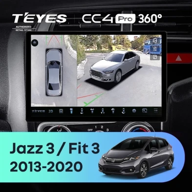 Штатная магнитола Teyes CC4 Pro 8/128 Honda Jazz 3 (2015-2020) Тип-B Правый руль (13")