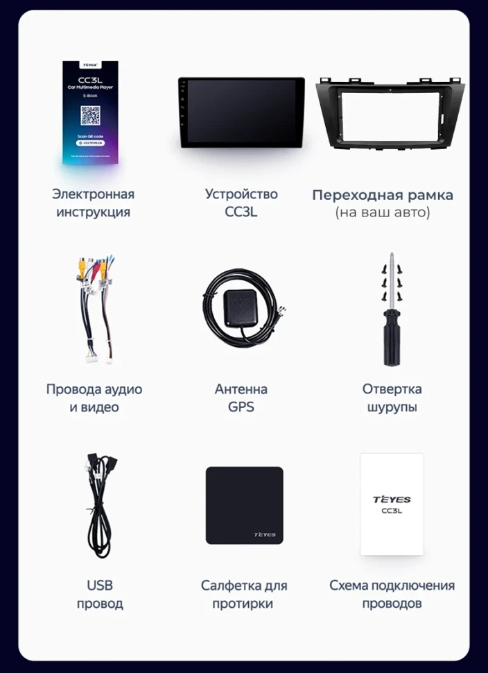 Штатная магнитола Teyes CC3L WiFi 2/32 Kia Morning 3 (2017-2023) Тип-A