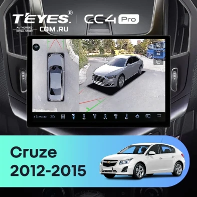 Штатная магнитола Teyes CC4 Pro 360 12/256 Chevrolet Cruze J300 J308 (2012-2015) F2 (11") (черная)