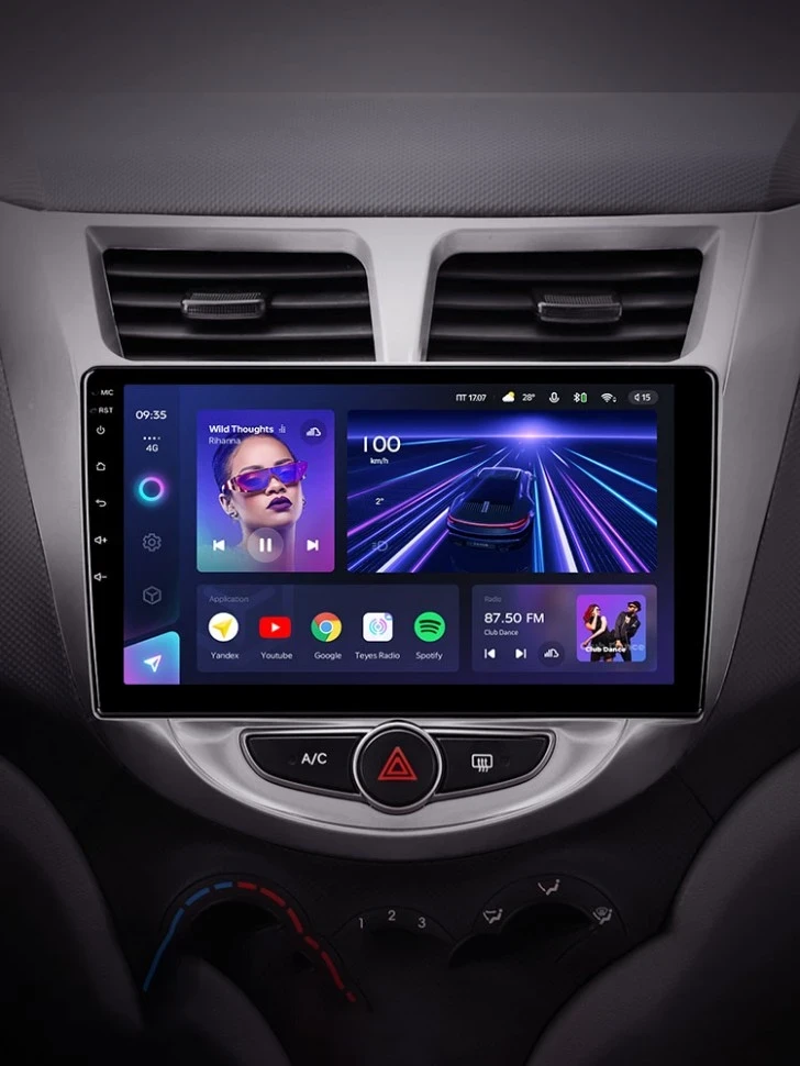 Штатная магнитола Teyes CC3 4/32 Hyundai Solaris 1 (2010-2016) F1