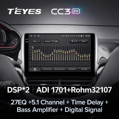 Штатная магнитола Teyes CC3 2K 4/32 Peugeot 208 (2013-2020)