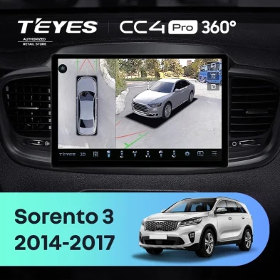 Штатная магнитола Teyes CC4 Pro 360 8/128 Kia Sorento 3 Prime (2014-2017) Тип-B (11")