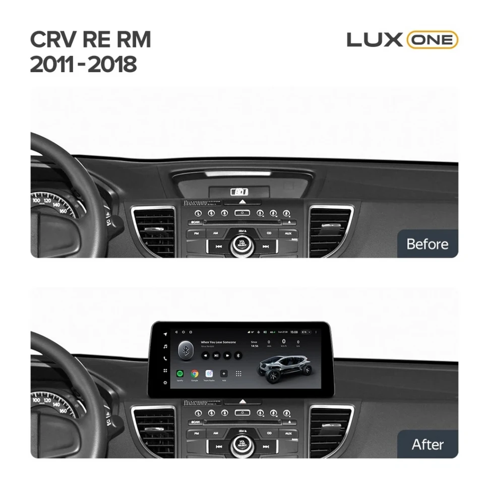 Переходная рамка Honda CR-V 4 RM RE (2011-2018) Тип-A (12,3")