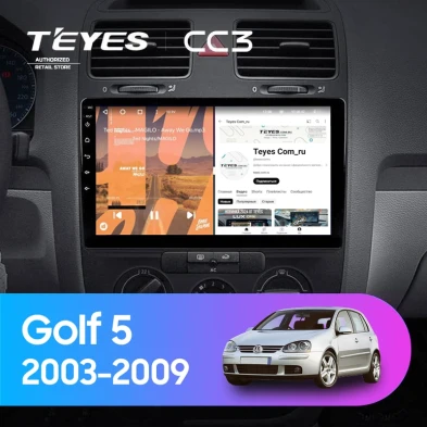 Штатная магнитола Teyes CC3 4/32 Volkswagen Golf 5 (2003-2009) F2