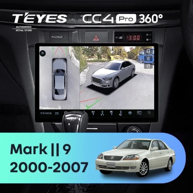 Штатная магнитола Teyes CC4 Pro 360 8/128 Toyota Mark II 9 X100 (2000-2007) F1 (11")